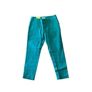 Merona Travel Ankle Pants Women's 10 Green Stretch Modern Fit Mid-Rise Pockets‎